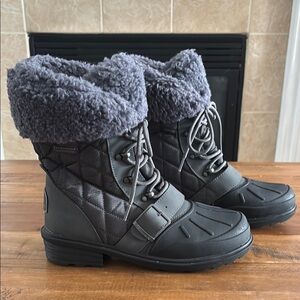 BearPaw Delta Gray Winter Boots, size 9